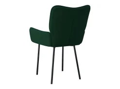 Juego de 2 sillas de comedor de terciopelo verde oscuro
