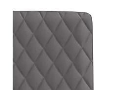 Juego de 2 sillas de comedor de piel sintética gris