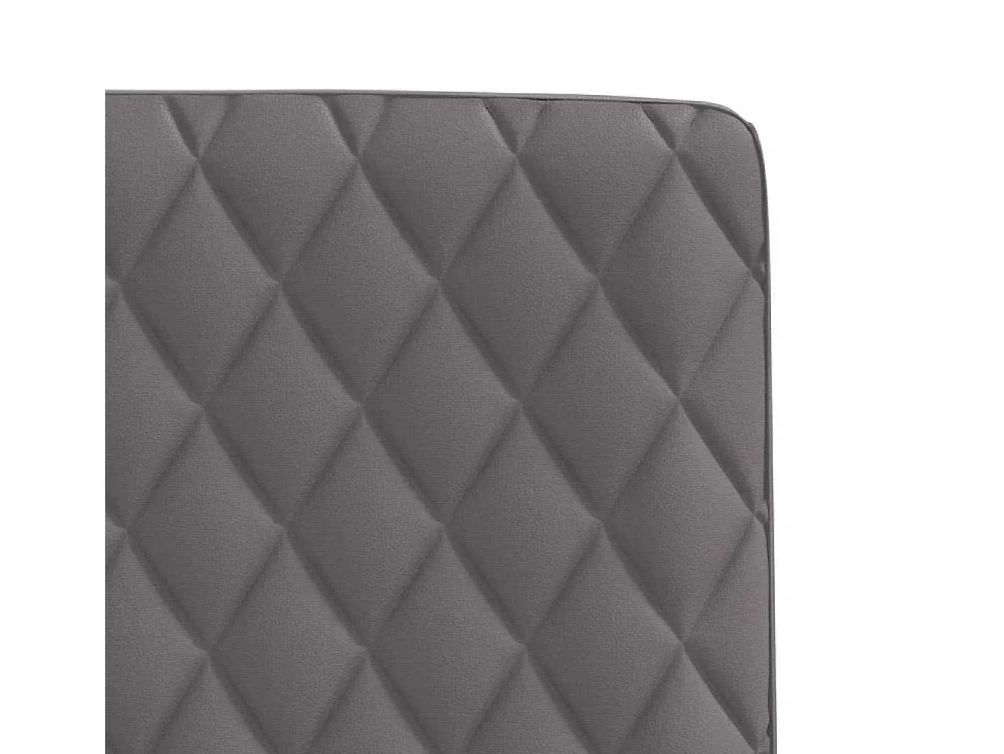 Juego de 2 sillas de comedor de piel sintética gris