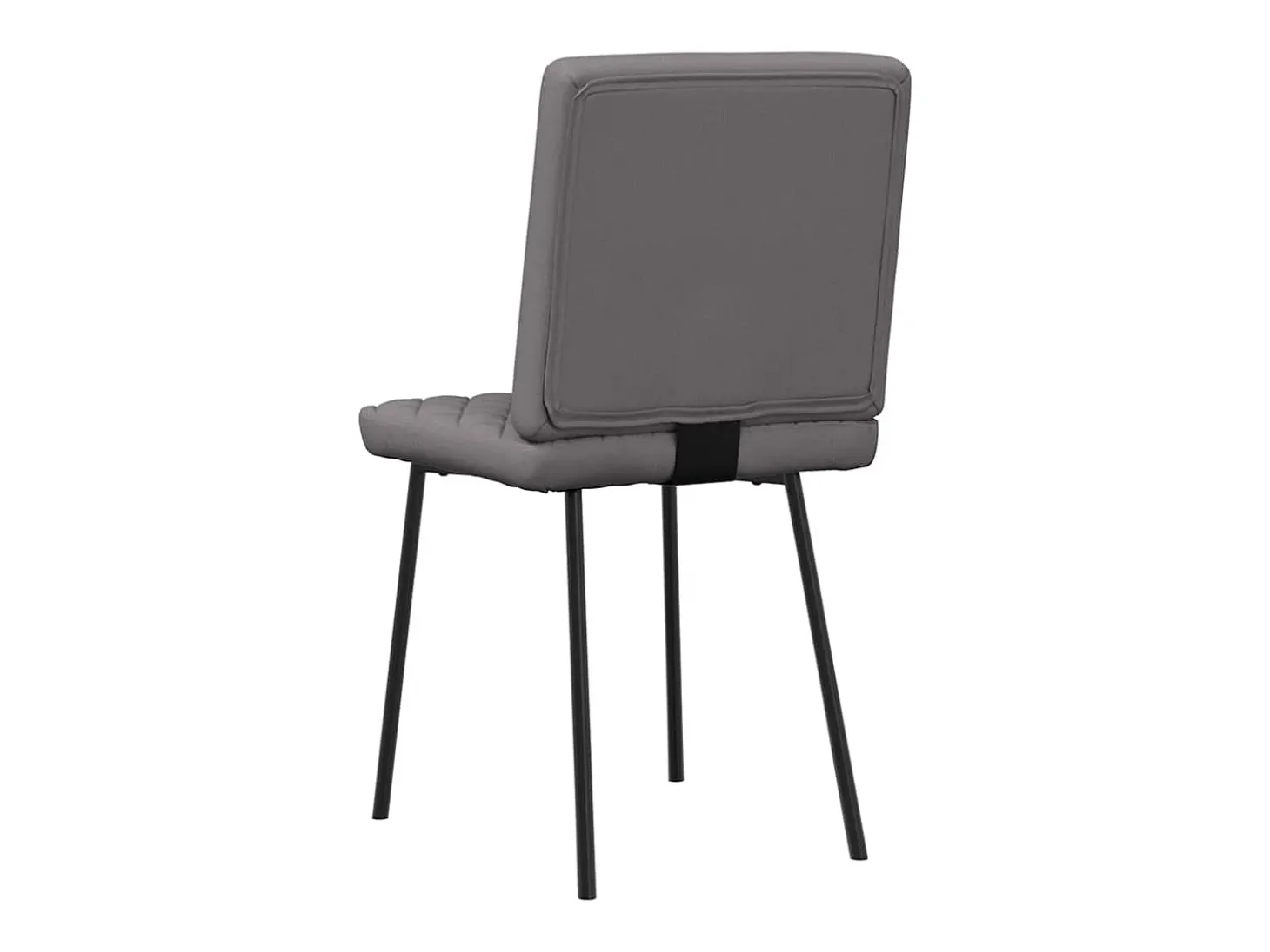 Juego de 2 sillas de comedor de piel sintética gris