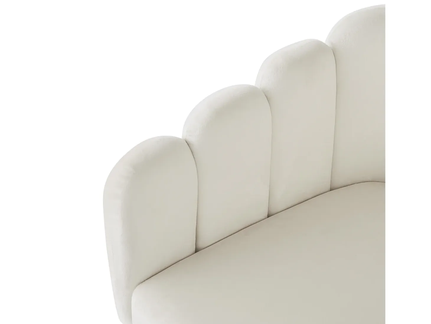 Juego de 2 Sillas de Comedor - 61 x 51,5 x 82 cm - Patas de Terciopelo y Hierro Galvanizado Dorado - Beige