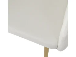 Juego de 2 Sillas de Comedor - 61 x 51,5 x 82 cm - Patas de Terciopelo y Hierro Galvanizado Dorado - Beige
