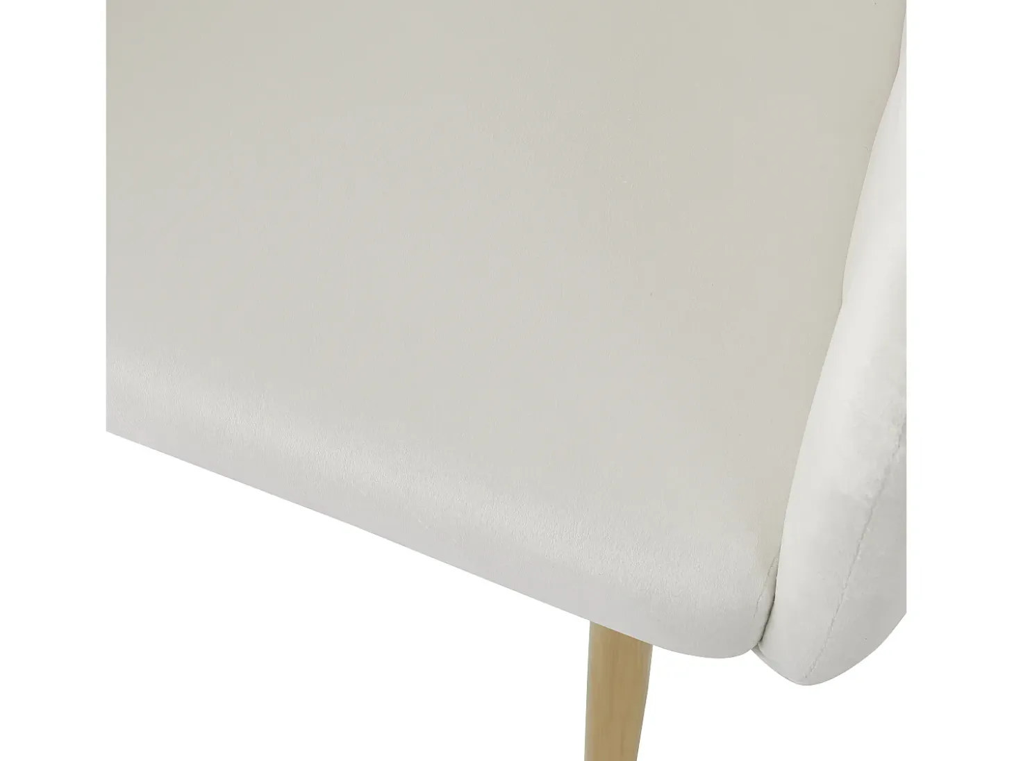 Juego de 2 Sillas de Comedor - 61 x 51,5 x 82 cm - Patas de Terciopelo y Hierro Galvanizado Dorado - Beige