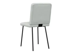 Juego de 4 sillas de comedor de terciopelo gris claro