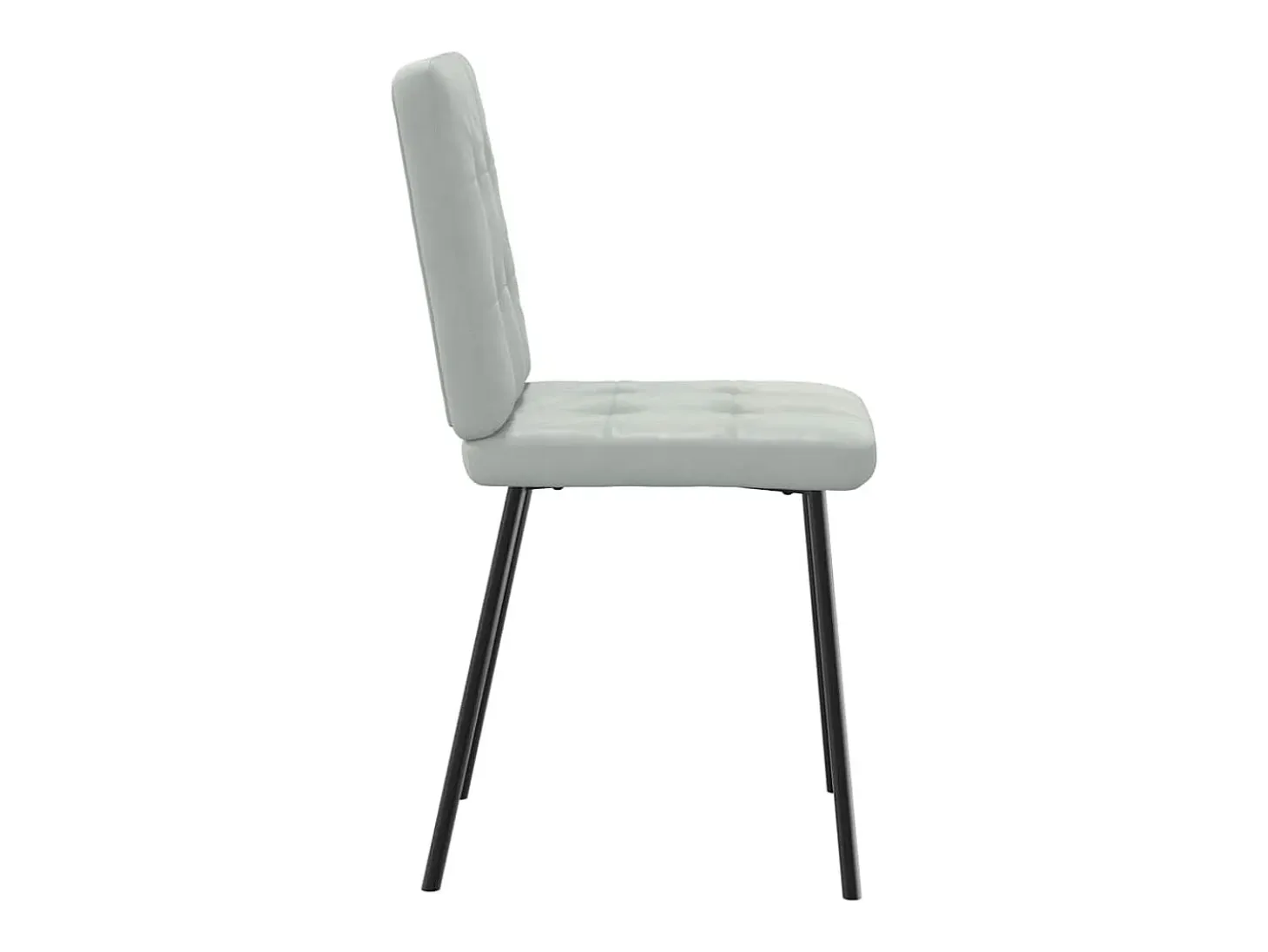 Juego de 4 sillas de comedor de terciopelo gris claro