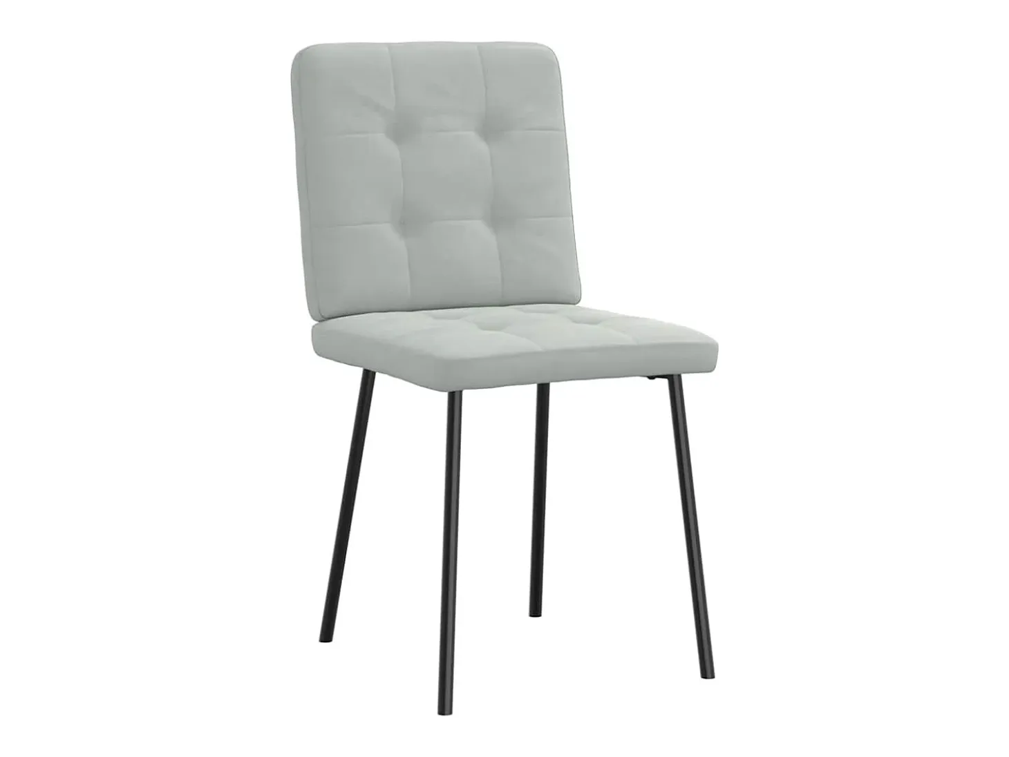 Juego de 4 sillas de comedor de terciopelo gris claro