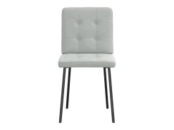 Juego de 4 sillas de comedor de terciopelo gris claro
