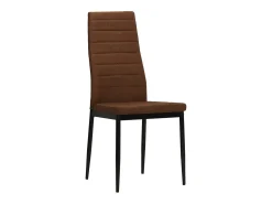 Juego de 2 sillas de comedor de tela marrón