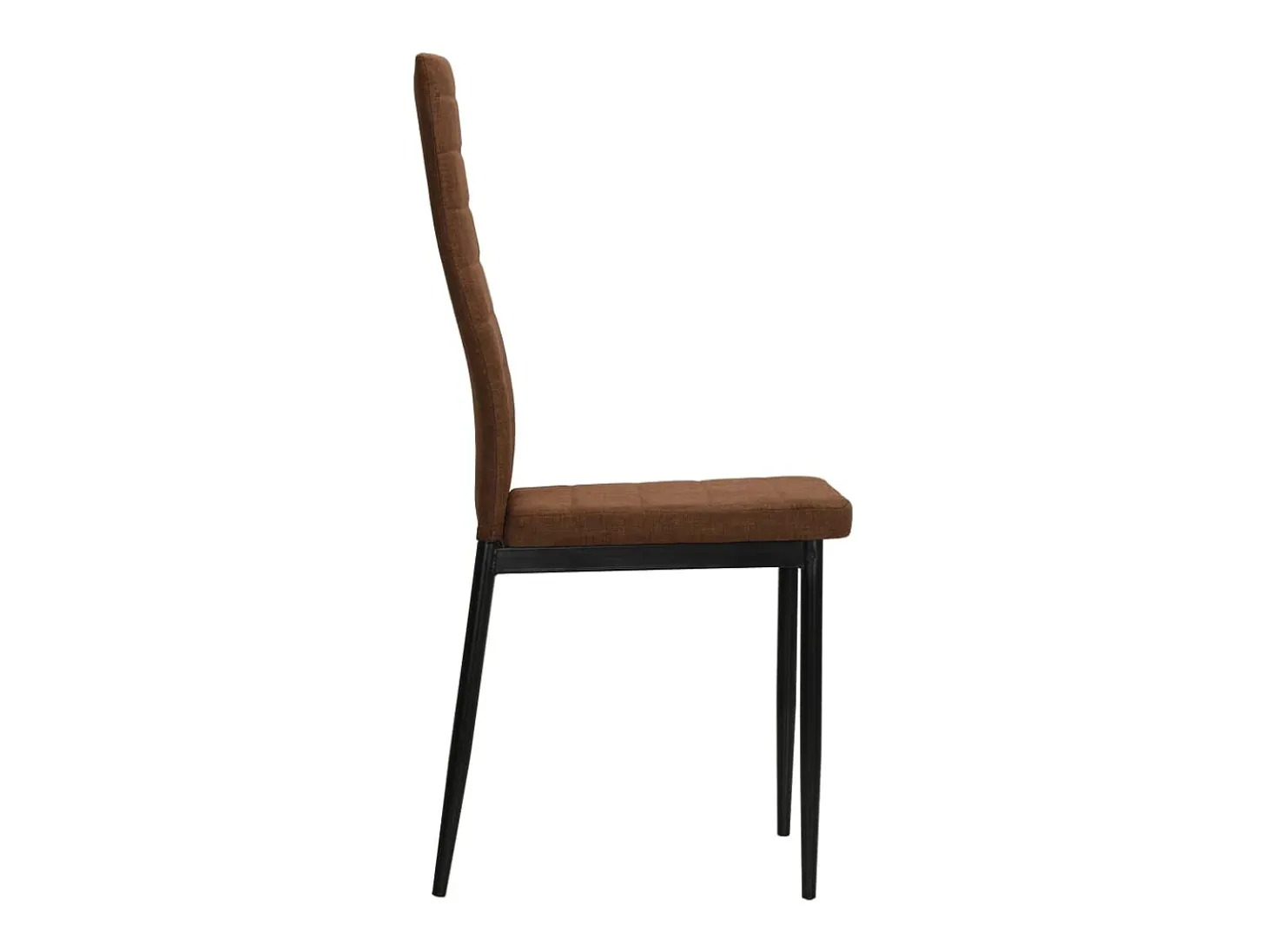 Juego de 2 sillas de comedor de tela marrón