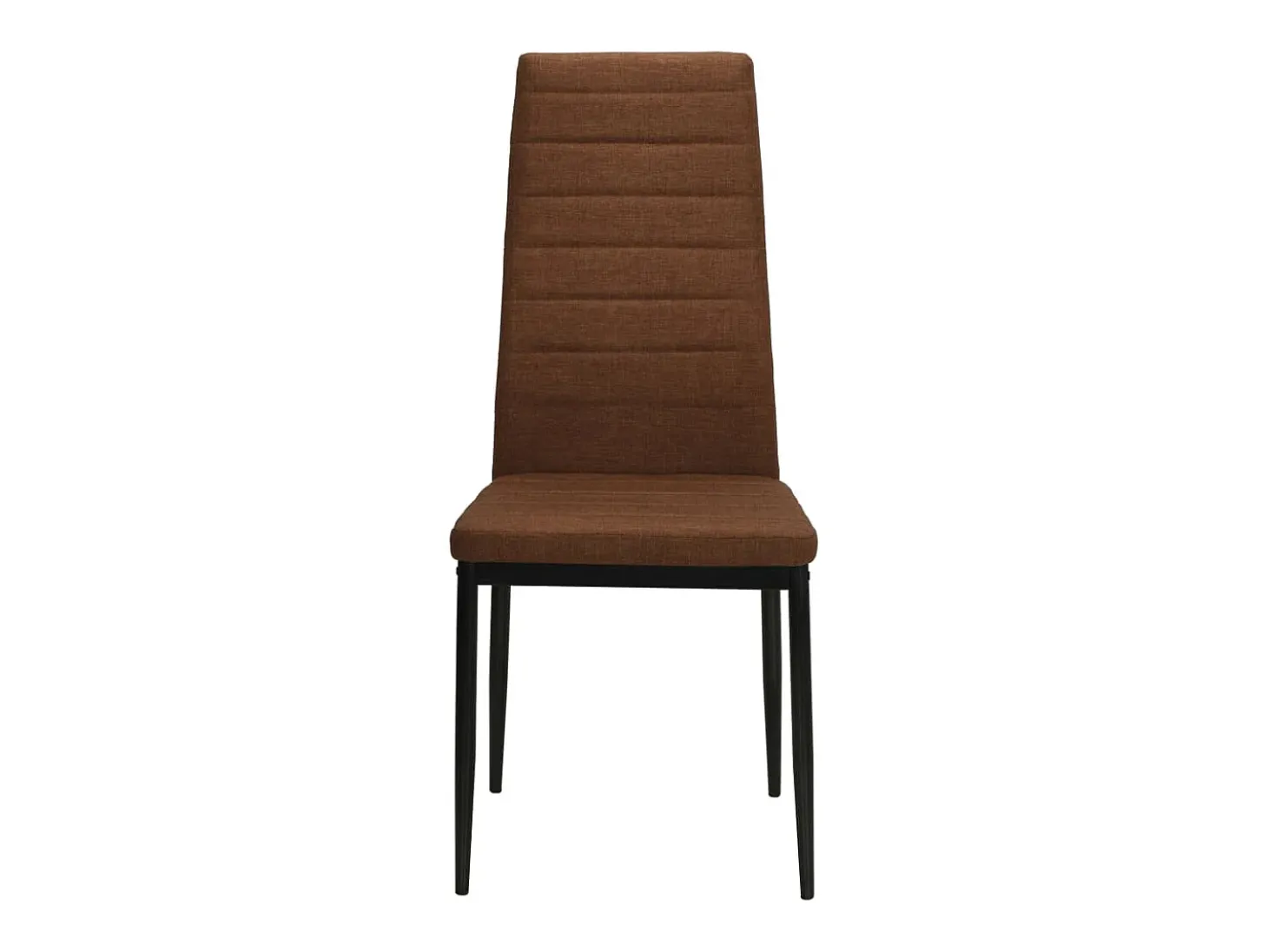Juego de 2 sillas de comedor de tela marrón