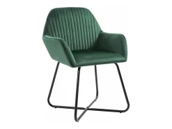 Juego de 2 Sillas de comedor terciopelo verde ES516626