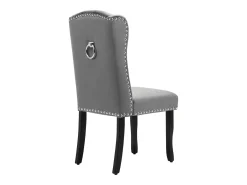 Juego de 6 sillas de comedor de terciopelo, sillones con patas de roble, diseño moderno, gris (L 103,68 x An 50,29 x Al 46,36 cm)