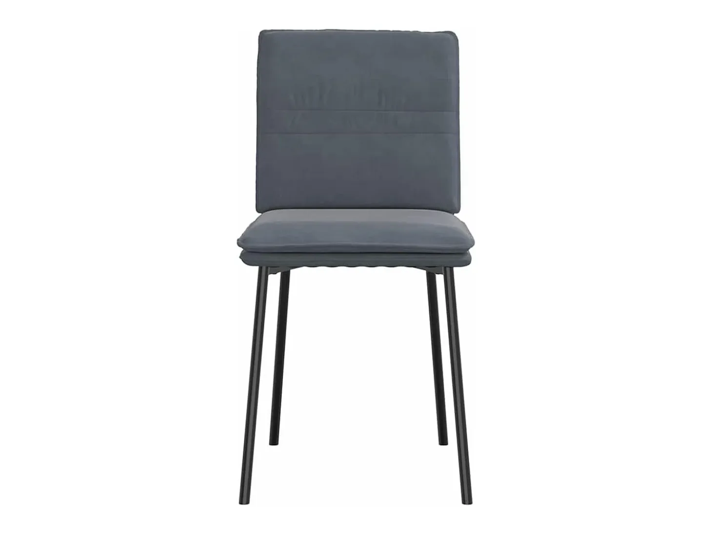 Juego de 6 sillas de comedor de terciopelo gris oscuro
