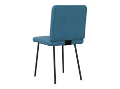 Juego de 2 sillas de comedor de terciopelo azul