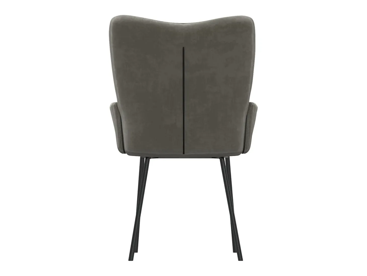 Juego de 2 sillas de comedor de terciopelo gris oscuro