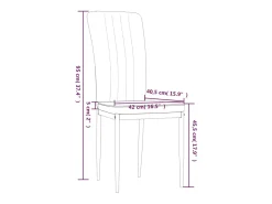 Juego de 4 sillas de comedor de terciopelo verde oscuro