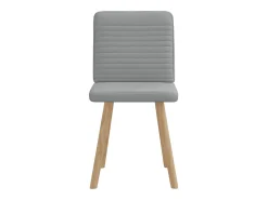 Juego de 2 sillas de comedor de tela gris claro