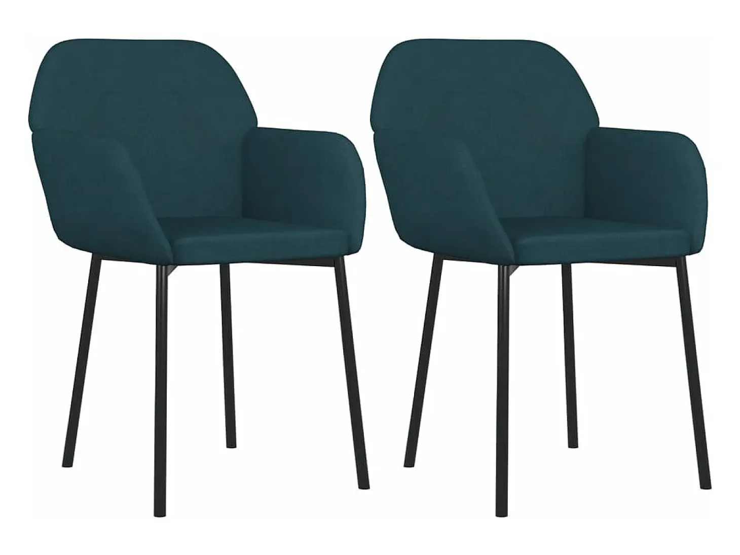 Juego de 2 Sillas de comedor terciopelo azul ES463201