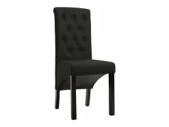 Juego de 2 Sillas de comedor tela negro ES631061