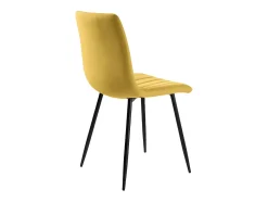 Juego de 4 sillas de comedor modernas de tela amarilla "Palmer" acolchadas cm 45x54 88h