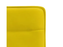 Juego de 2 sillas de comedor de terciopelo amarillo