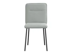 Juego de 4 sillas de comedor de terciopelo gris claro