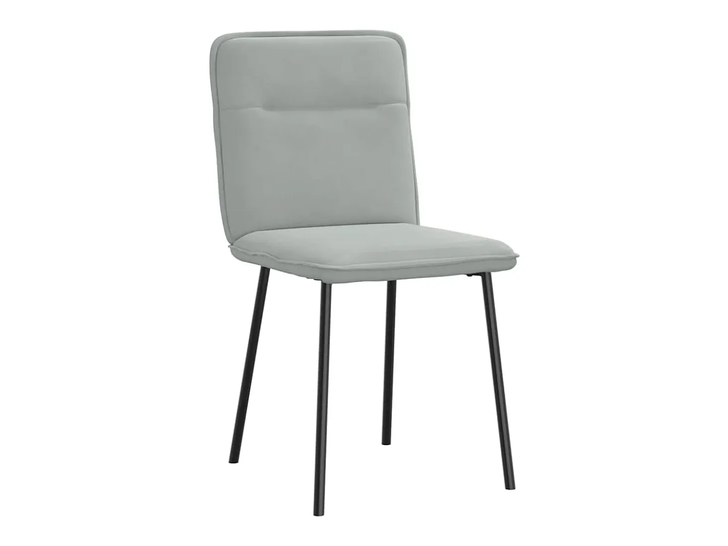 Juego de 4 sillas de comedor de terciopelo gris claro