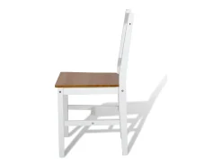 Juego de 6 sillas de comedor en madera de pino blanco