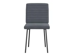 Juego de 2 sillas de comedor de terciopelo gris oscuro