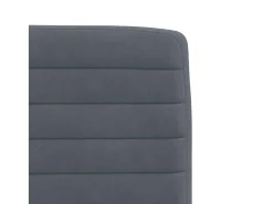 Juego de 2 sillas de comedor de terciopelo gris oscuro