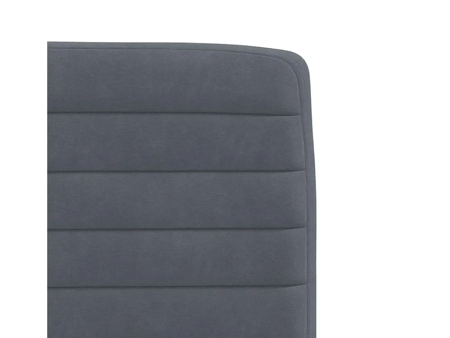 Juego de 2 sillas de comedor de terciopelo gris oscuro