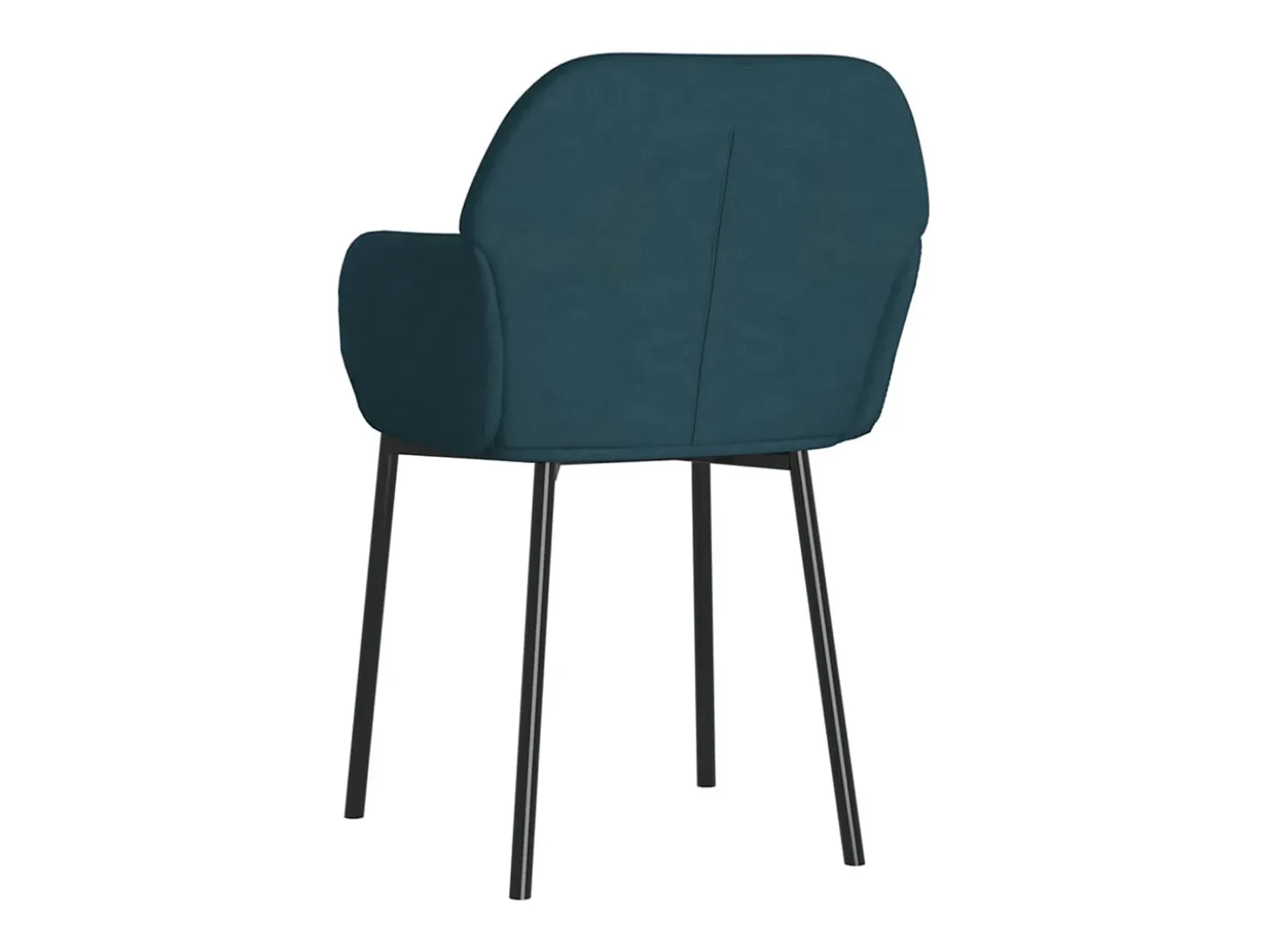 Juego de 2 sillas de comedor de terciopelo azul