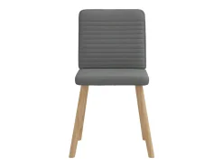 Juego de 6 sillas de comedor de tela gris oscuro