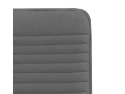 Juego de 6 sillas de comedor de tela gris oscuro