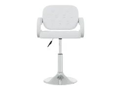 Juego de 4 Sillas de comedor giratorias cuero sintético blanco ES383802