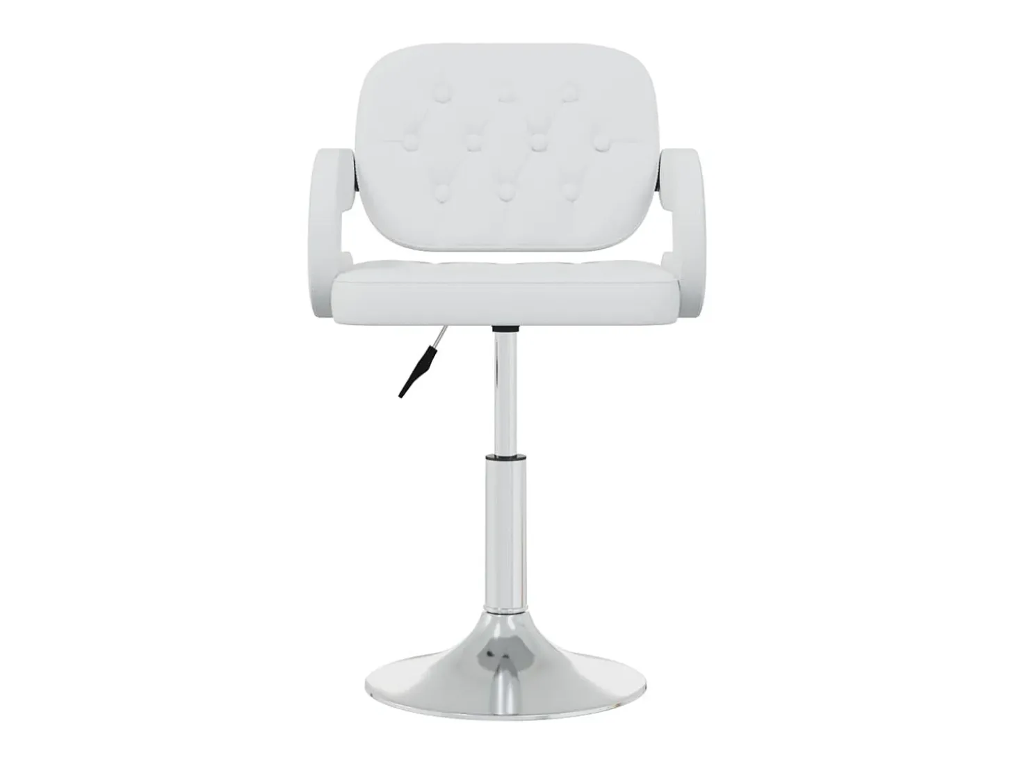 Juego de 4 Sillas de comedor giratorias cuero sintético blanco ES383802