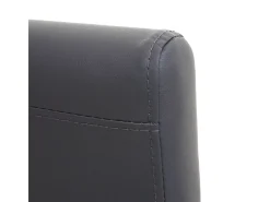 Juego de 6 sillas de comedor Littau de piel sintética, polipiel, gris mate, patas claras