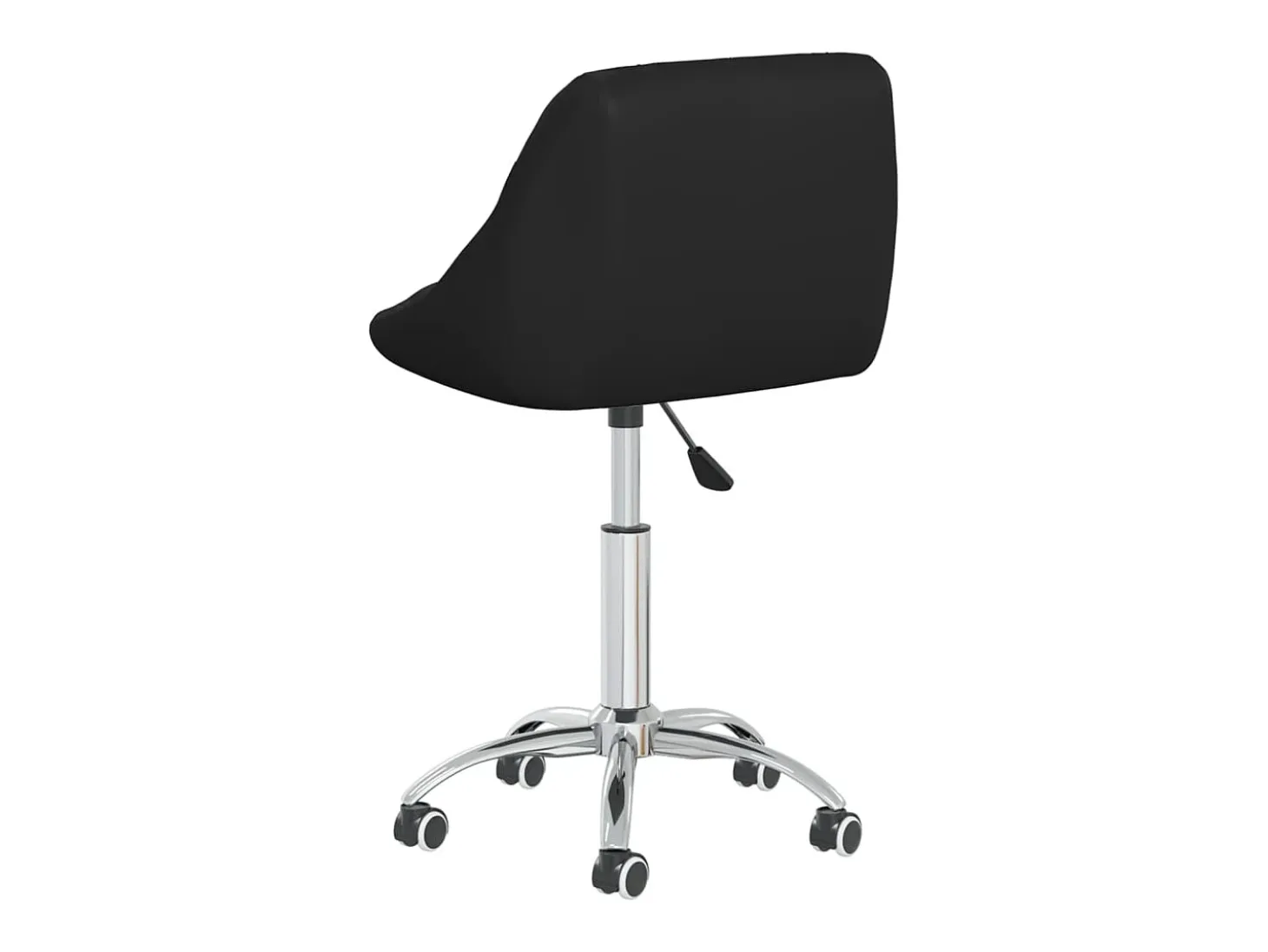 Juego de 2 sillas de comedor giratorias de piel sintética negra