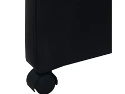 Juego de 4 sillas de comedor de piel sintética negra
