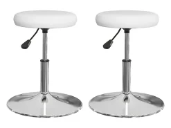 Juego de 2 Sillas de comedor cuero sintético blanco ES986325