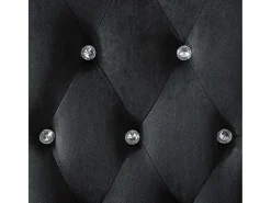 Juego de 6 sillas de comedor de terciopelo negro