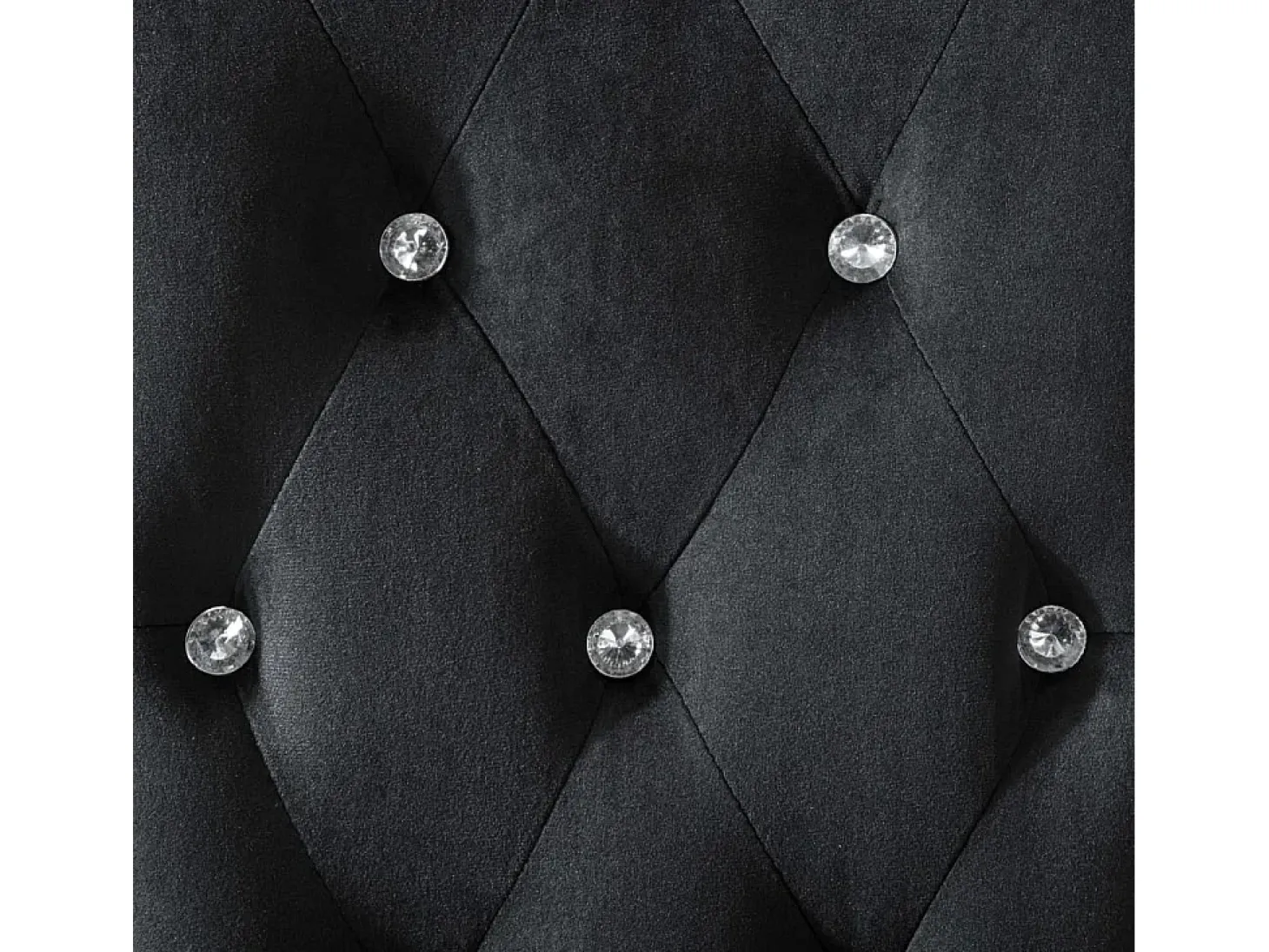 Juego de 6 sillas de comedor de terciopelo negro