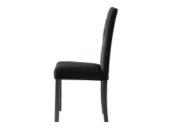 Juego de 6 sillas de comedor de terciopelo negro