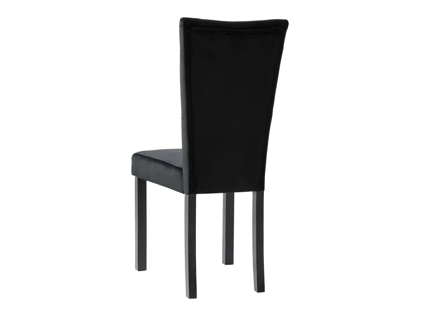Juego de 6 sillas de comedor de terciopelo negro