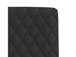 Juego de 2 sillas de comedor de piel sintética negra