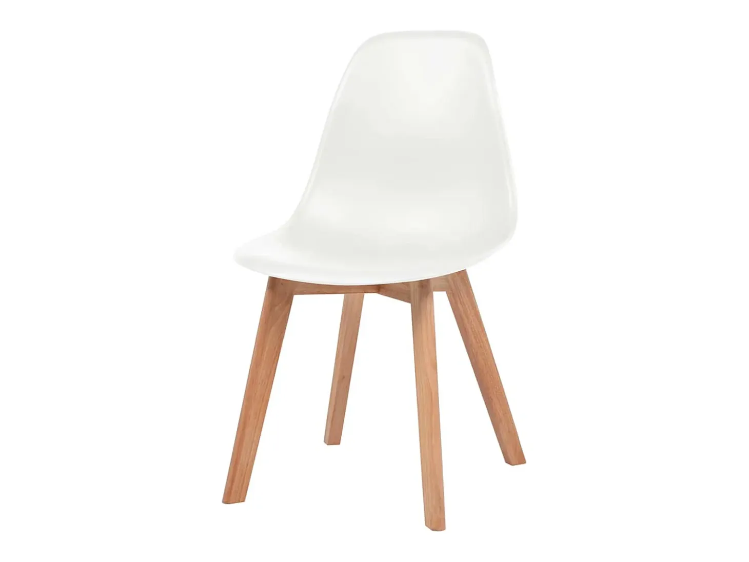 Juego de 6 sillas de comedor de plástico blanco