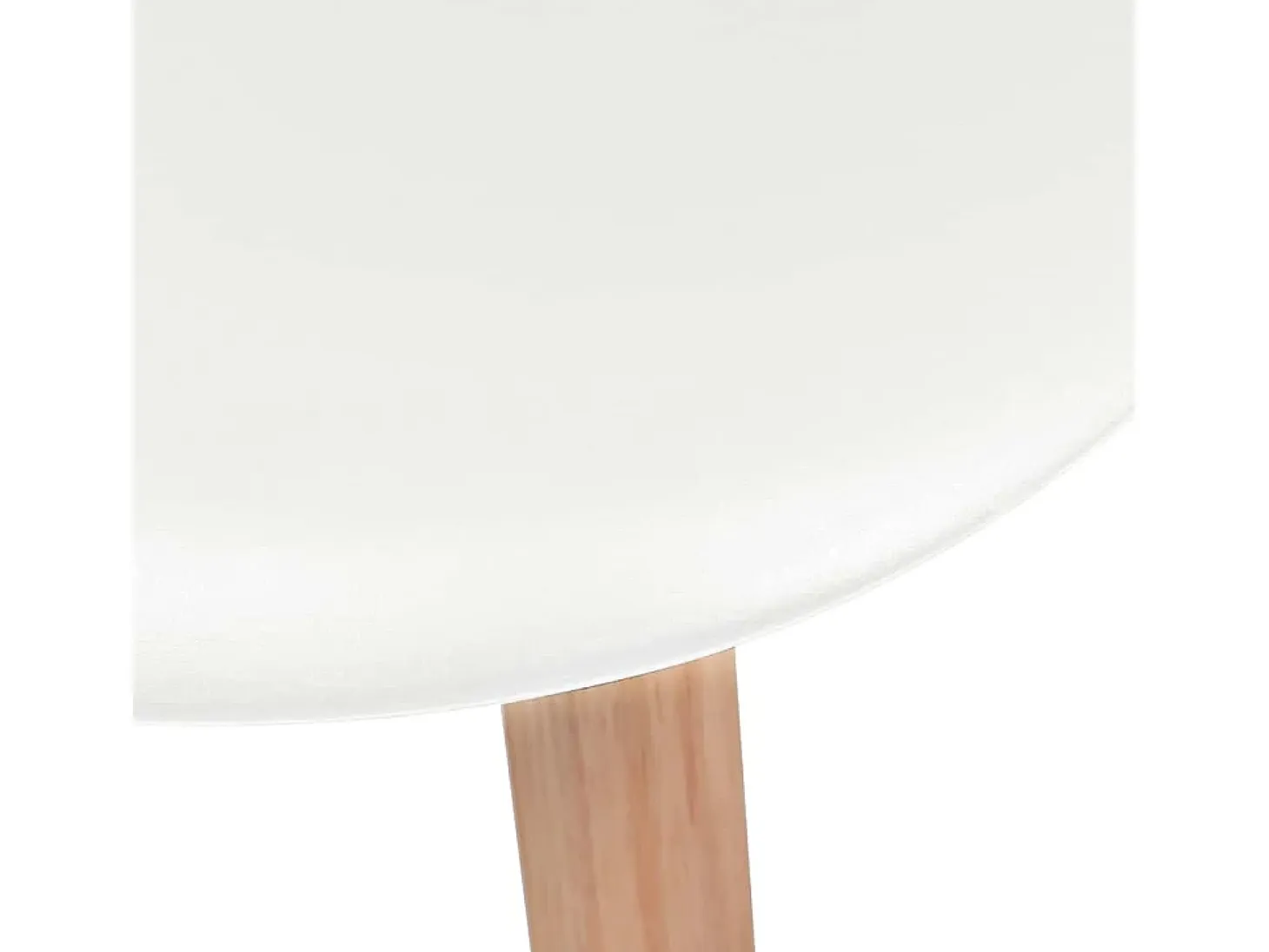 Juego de 6 sillas de comedor de plástico blanco