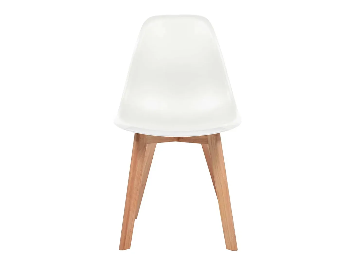 Juego de 6 sillas de comedor de plástico blanco