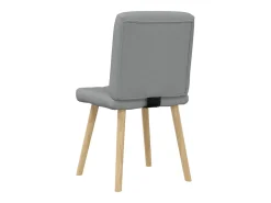 Juego de 4 sillas de comedor de tela gris claro