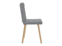 Juego de 4 sillas de comedor de tela gris claro